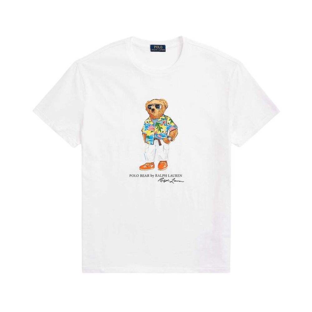 Polo Ralph Lauren Classic-Fit Polo Bear Jersey T-Shirt S White Beach Club Bear